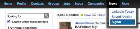 find linkedin prospects using the signal feature